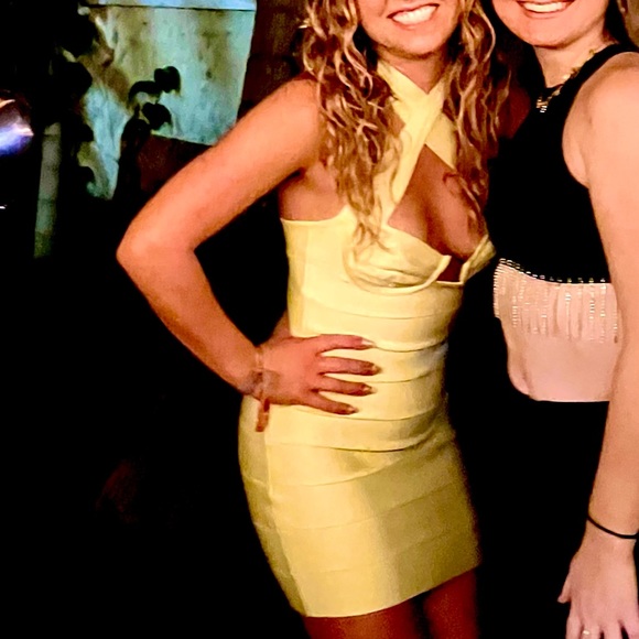 Herve Ledger Strappy Fitted Mini Dress - Picture 3 of 7